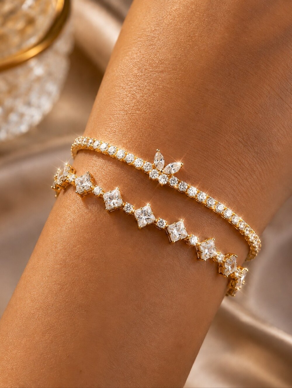 Butterfly Brilliance Tennis Bracelet Set
